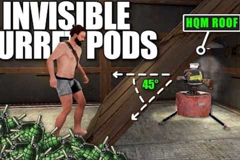 STRESS TESTING MY NEW INVISIBLE TURRET PODS AGAINST 200+ ROCKETS | Solo Rust