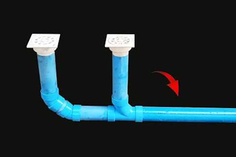 Plumber's Techniques Don't want tell you! How to Install PVC Drain water pipe 3-in-1 in Bath Room