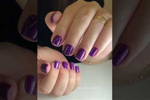 Manicure nails violet color talitacardozo