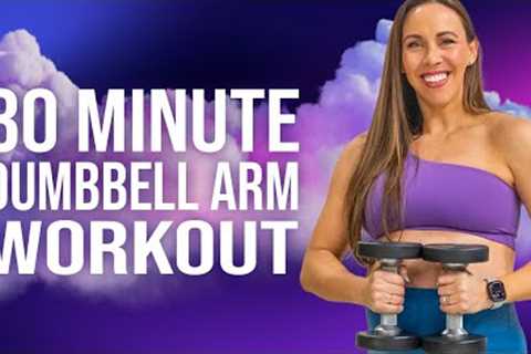 30 Minute At-Home Dumbbell Arm Workout for All Fitness Levels!