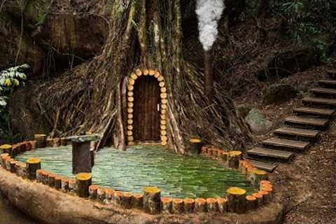 Full video: 10 Days Building a Bushcraft House inside a Giant Tree. Rainforest Survival Skills