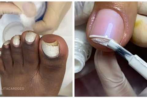 ASMR Manicure + Pedicure in pink tones