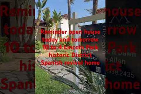 Open house today &amp; tomorrow 1-4. Lincoln PARK historic District Spanish revival home. #pomona