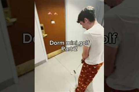 Long Dorm Hallway Mini Golf Shot