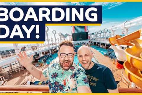 Disney Cruise - Boarding the HALF EMPTY Disney Fantasy!