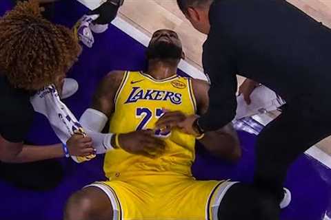 LeBron James HURT After Taking Elbow to the Stomach 😱