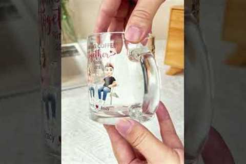 Sipping feels cozier with this glass mug! #gifts #ideagifts #glassmug #husband #forhim #evergreen