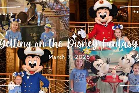 Our First Disney Cruise: Getting on the Disney Fantasy - Disney Cruise Line, March 2025, Day 1