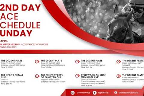 LRC Live  - 32nd Day Lahore Winter Meeting 2024-2025 | April 06, 2025 #horse #race #horserace