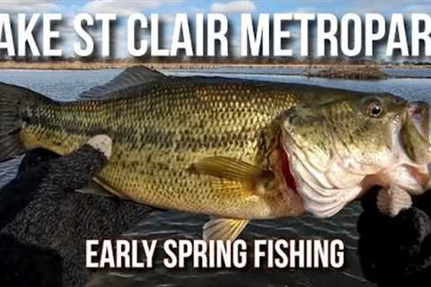 Lake St Clair Metropark Early Spring Bass Fishing