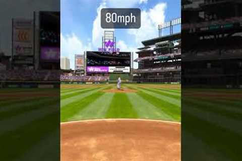 Here’s what a 40mph to 100mph FASTBALL looks like in WIN 👀 #shortsfeed #baseball #virtualreality