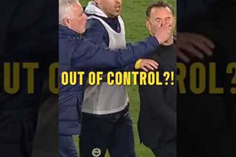Mourinho pinching the nose of Buruk and the match escalates!!😱😱
