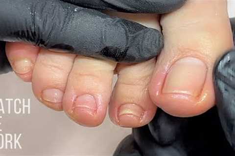 Wellness Pedicure: Detailing deep side walls, gentle dry pedi technique [Watch Me Work]