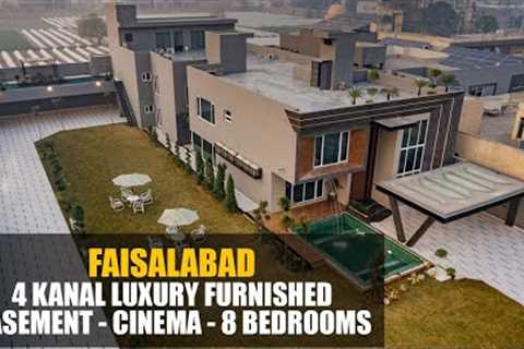 Faisalabad’s Iconic 4 Kanal Luxury Mansion | Basement, Cinema & Eight Bedrooms by Best Builders