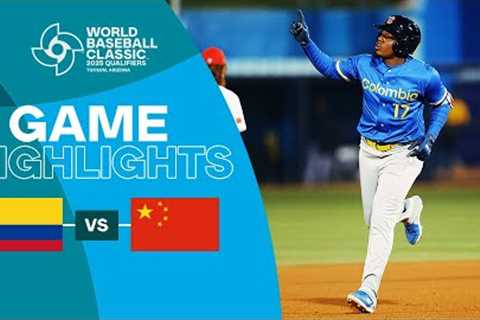 Colombia vs. China | 2025 World Baseball Classic Qualifier Highlights