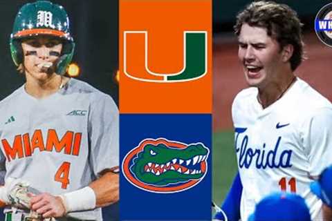 Miami vs #8 Florida (Game 1) | 2025 College Baseball Highlights