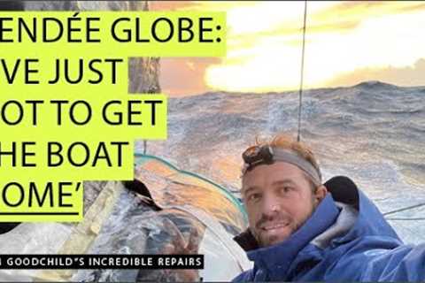 Vendée Globe: Sam Goodchild on the incredible repair he made after a 54-knot storm shredded his main