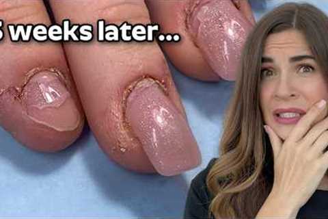 Extensions after 3 weeks on Short Bitten Nails... *not what I expected*