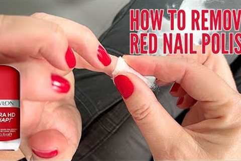 Revlon HD Snap Red Polish Removal Test and Staining Test. ‼️