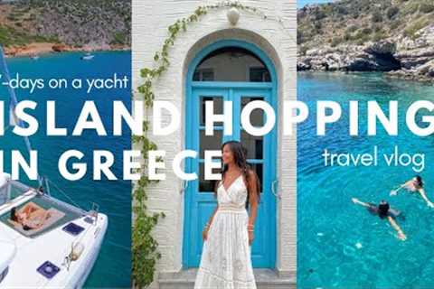 greek island hopping on a yacht for a week 🇬🇷