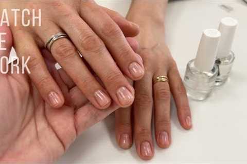 Quick dry manicure with a clear coat [Watch Me Work, no talking, just music 🎵]