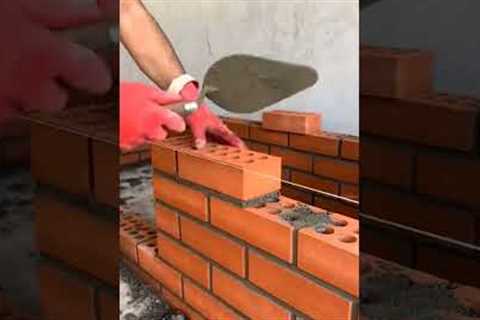 Stretcher Bond Brick Layer Mason video.#mason #construction #brick #video #work