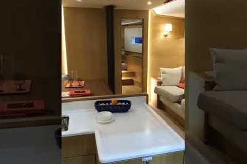 'Italian-style interior - very nicely done, too' #solaris #yacht #boattour #yachting #luxuryyachts