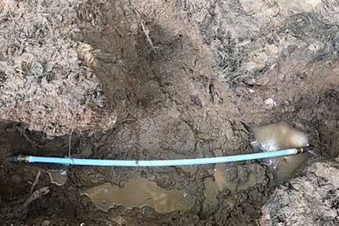 Finding And Fixing A Water Leak In The Main Water Line In The Yard