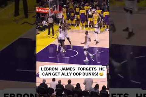 LEBRON JAMES FORGETS HE CAN GET ALLEY DUNKS #youtubeshorts #tv #nice #funny #wow #jokes #haha #lol