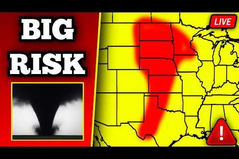 🔴 BREAKING Large Tornado On The Ground In Nebraska - With Live Storm Chasers