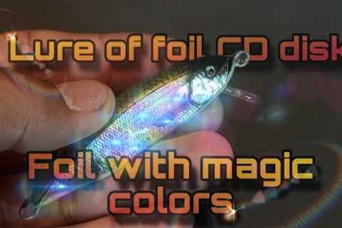 Secret Making a minnow lure of foil CD disk