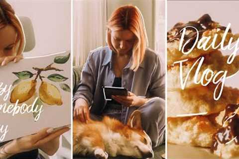 Cozy Homebody Day | Creative Hobbies, Books &amp; Baking | Slow Living Vlog