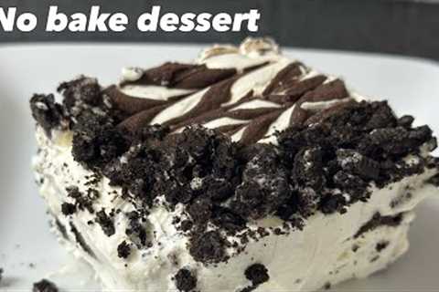 Only 4 Ingredients! No-Bake Oreo and Nutella Dessert Recipe🍪Make This Dessert in 10 Minutes!