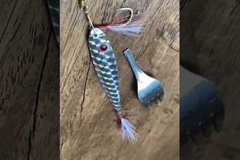 DIY FISHING LURE USING FORK METAL #shortvideo #fishingtutorial #fishinglure #diy #fishing
