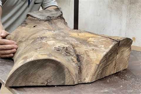 Amazing Woodworking Art // Build A Spectacular Table From A Natural Tree Trunk // Woodworking Crafts