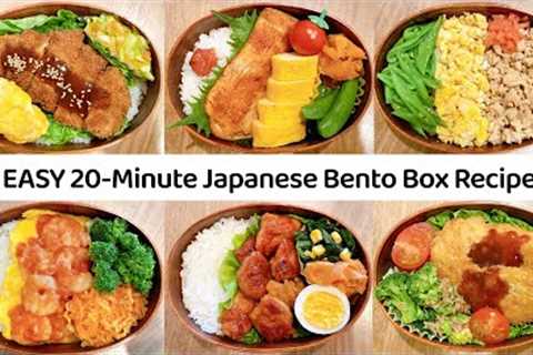 6 EASY 20-Minute Japanese Lunch Box Recipes | Quick &amp; Simple Bento Box Recipes for Beginners