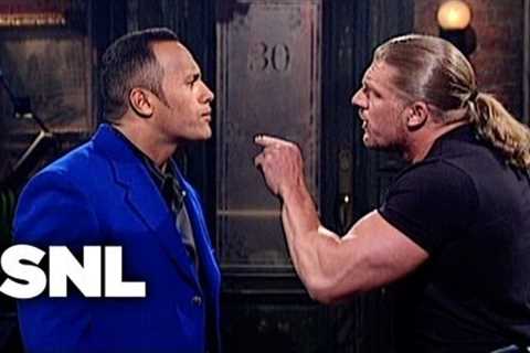 The Rock Monologue: WWF Stars Stop By - SNL