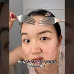 How to pop your pimple correctly 🫣 #acne #skincare #clearskin