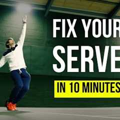 Tennis Serve Fix in 10 Minutes! (Lesson Part 1)