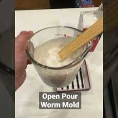 How To Make Open Pour Worm Soft Plastic Molds Out Of Plaster! #shorts