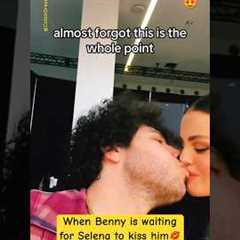 When Benny is waiting for Selena to kiss him #selenagomez #bennyblanco #shorts #fyp #couple #love