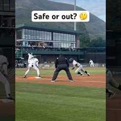 Safe or out? 🤔 #baseball
