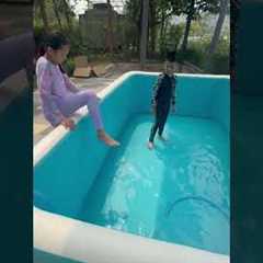 IPOOLGO inflatable swimming pool 4*2*0.8m size quickly set up