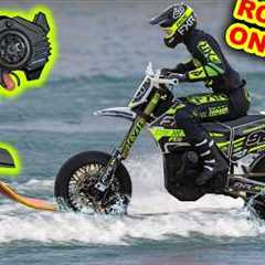 RC Motorbike Lake Crossing attempt