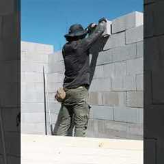 Part 5 | Debt free, off-grid home build — Concrete block walls! #homestead #offgrid #offgridliving