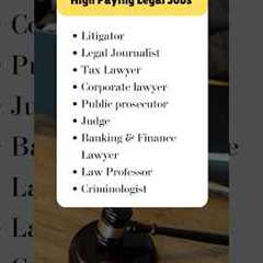 Top Paying Legal Jobs #law  #legal  #viralvideo #shortsfeed