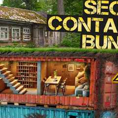 Backyard underground bunker made from containers. TIMELAPSE