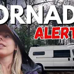 Tornado Warnings in the Tennessee Woods! 🌪️ | Surviving a Wild Storm ALONE in My Van 🚐