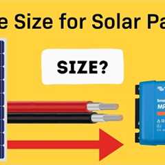 Cable Size for Solar Panels - How to Size Wire for Voltage Drop