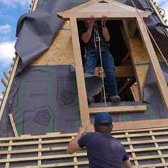 The last dormer window installed, revealing amazing the 360° view.